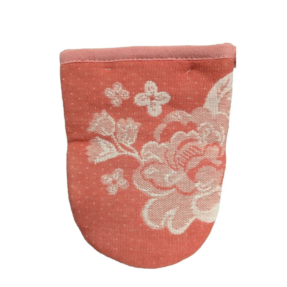 Pioneer Woman Delilah Floral Ginger Pink Mini Mitts 2-pc Cotton Kitchen Gift NEW